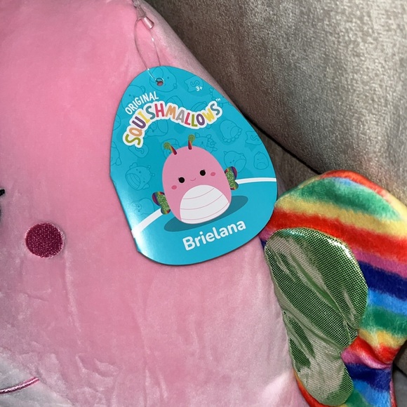 🦋 Squishmallows Brielana the Pink Butterfly with 🌈 Wings 12” NWT HTF - Picture 4 of 5